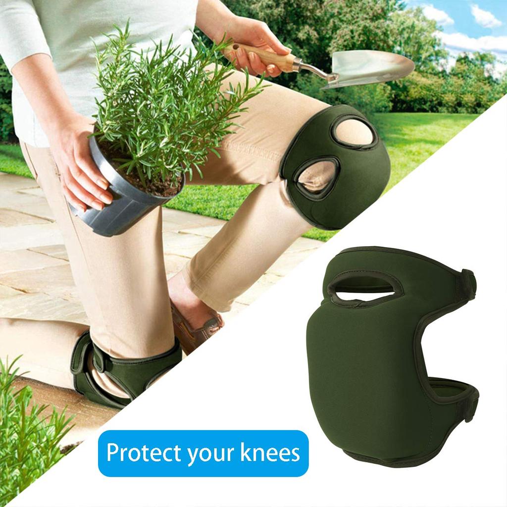2 Pack Gardening Knee Pads Soft Comfort Kneeler Knee Protective Cushions Ultra Thick Memory Foam Anti-slip Adjustable Knee Braces Kneepads for