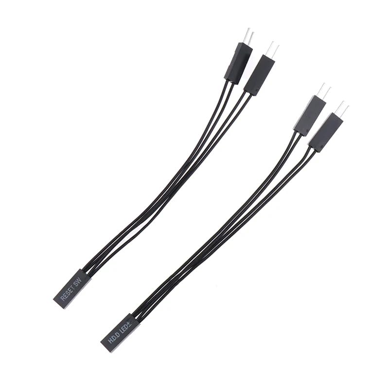 Аудиофильское 2-контактное гнездо на два штекера, черный джампер для материнской платы ПК, светодиодный переключатель питания, сброс настроек жесткого диска, 1 комплект из 4 штук