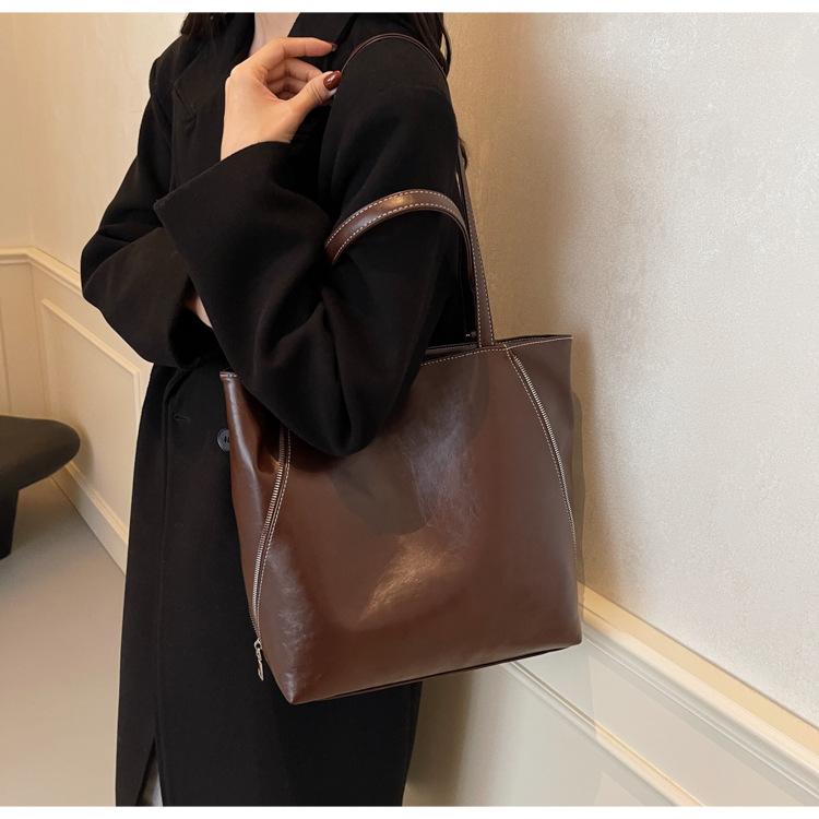 2025 Autumn and Winter Students Take Classes Tote Bag Women's Summer Simple Leisure Large Capacity Double