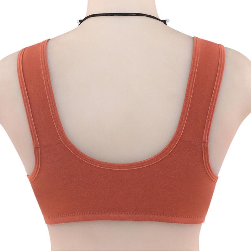 Бюстгальтер с пряжкой спереди, женские мягкие хлопковые бюстгальтеры, беспроводной бюстгальтер больших размеров