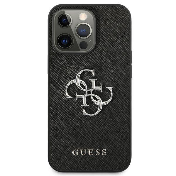 Guess Guhcp13Lsa4Gsbk Iphone 13 Pro/13 6,1 Czarny/Black Hardcase Saffiano 4G Metal Logo