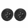 2Pcs RC Wheels Metal Remote Control Car Tires Replacement Parts for Axial SCX24 90081Black