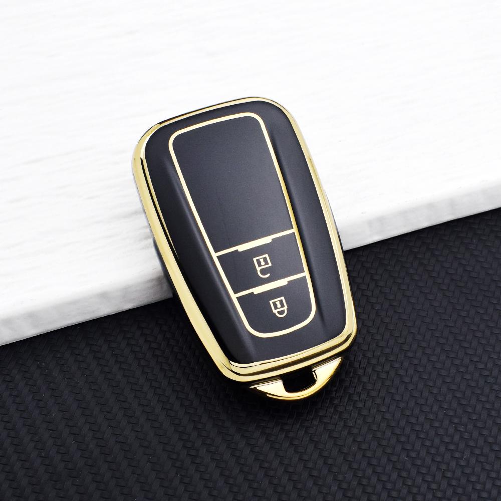 Fashion Shockproof Soft TPU Car Remote Key Case Cover for Toyota Prius Camry Corolla C-HR RAV4 Land Cruiser Prado Keychain  Ring