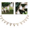 4.5M Vintage Heart Jute Burlap Bunting Banner Hessian Flag for Wedding Party Decoration