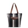 Tote Bag Women's Striped Canvas Shoulder Bag Student Class Hand Bag