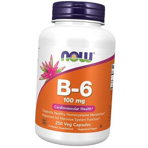 Витамин В6 (Пиридоксин), Vitamin B-6 100 Caps, Now Foods  100вегкапс (36128361)
