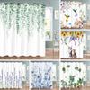 Весенняя Ботаническая Цветочная Душевая Занавеска Акварельный Стиль Цветочный Пейзаж Моющаяся Ткань Занавеска Для Ванной Комнаты Декор Для Ванной Комнаты С Крючками