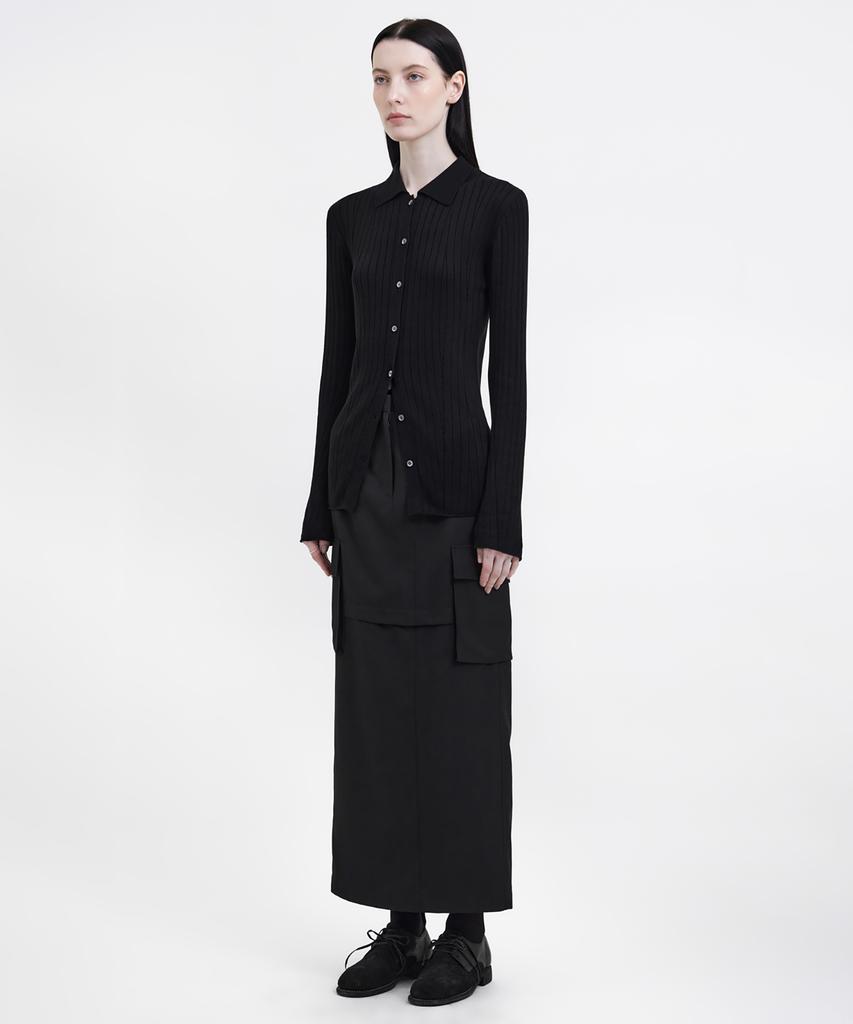 YOUTH Cargo Maxi Skirt - Black