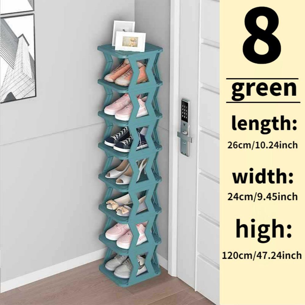 8-слойная штабелируемая полка для обуви, многослойная складная полка для хранения обуви, экономит место в доме, легко собирается, органайзер для обуви