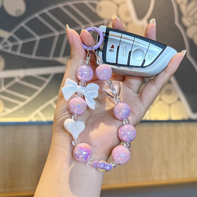 Цветной бант из бисера брелок для мобильного телефона подвески для девочек пара бисерная сумка кулон автомобильный брелок