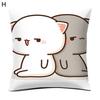 Шикарный чехол для подушки, пара квадратной формы, защитный чехол с принтом кота, тонкая текстура для автомобиля