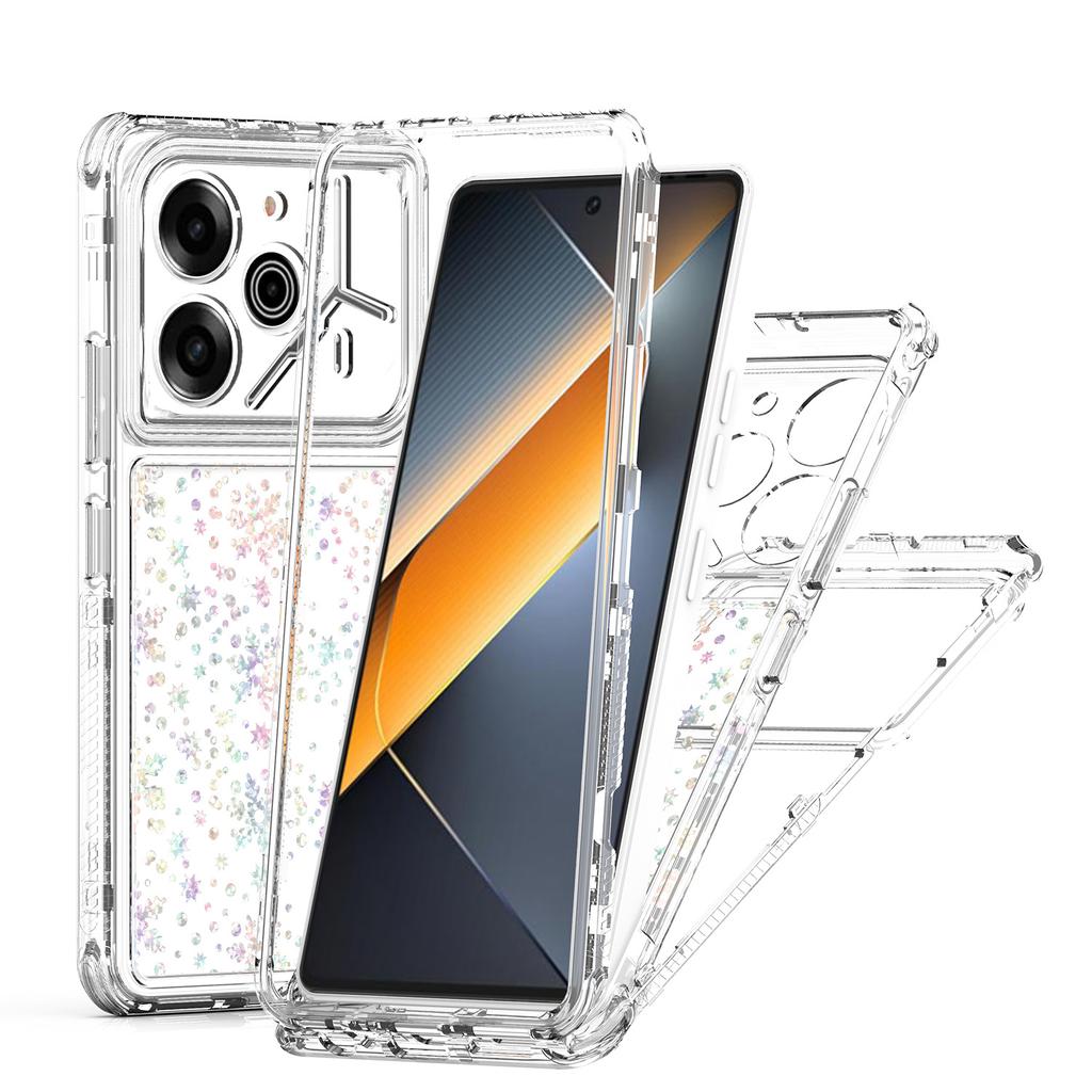 For TECNO Pova 6 Pro 5G LI9/Pova 6 5G Case Precise Cutouts Acrylic TPU Clear Phone Cover with Laser-printed Film