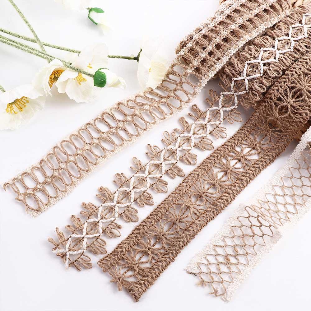 Gift Box Decor Woven DIY Scrapbook Hemp Rope Jute Ribbon Burlap Roll Wedding Party Supplies