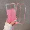 Чехол-накладка 3-в-1 с блестками и эффектом 'Flash Powder' для iPhone 17 16 15 14 13 12 Pro Max Plus, ударопрочный, с поддержкой беспроводной зарядки MagSafe