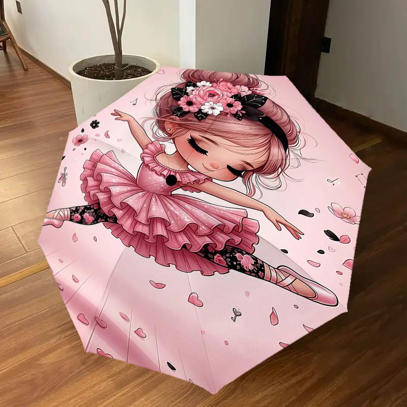 1PC ballet dancer Umbrella-8-Rib Reinforced, Automatic Open, Lightweight & Durable, Fashion Accessory for Outdoor, H0331