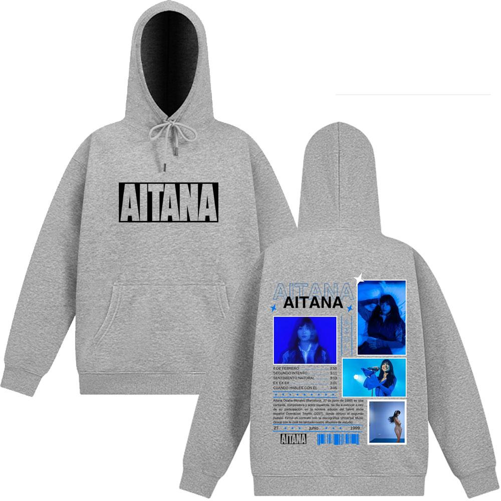 Aitanaa Cuarto Azul Album Vintage Tracksuit Men Women Fashion Long-sleeved Pullover Loose Casual Aesthetic Oversized Sweatshirt