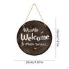 Wood Halloween Wizards Welcome Sign Rope Included Clear Printing Wall Plaque
