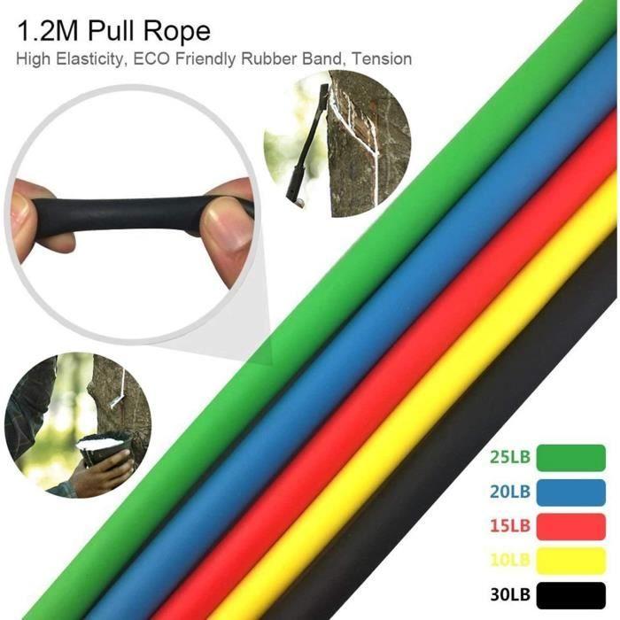 Эспандер - Разноцветный - Набор из 11 штук - Регулируемое сопротивление - Фитнес - Начинающий