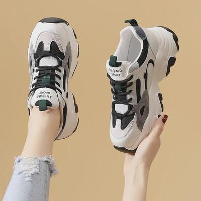 Женская обувь для пап 2024 года: Универсальная повседневная спортивная обувь на толстой подошве для осени и зимы