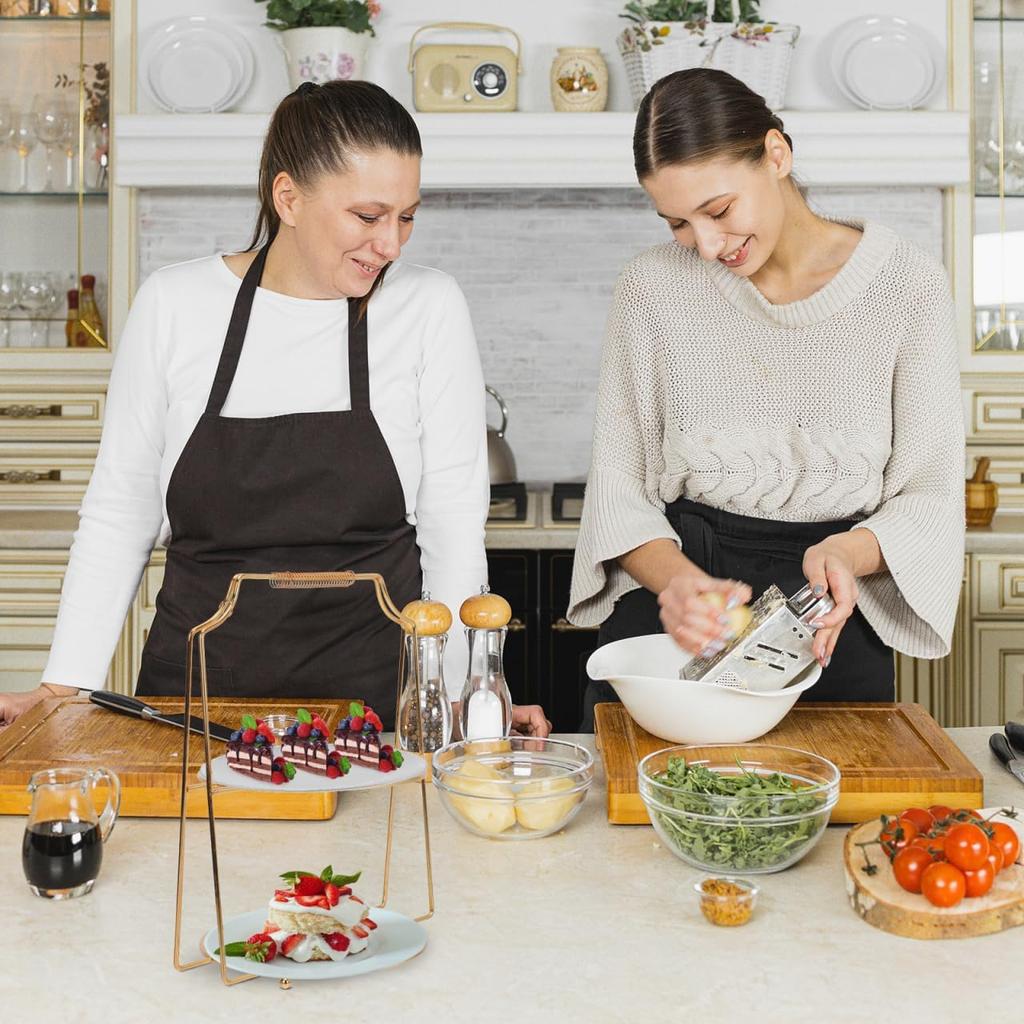 Cabilock Свадебный декор Подставка для тарелок для сервировки еды Двухъярусная подставка-держатель для десертов, кексов, фруктов Круглая тарелка Подставка для демонстрации блюд для дома, магазина, кухни