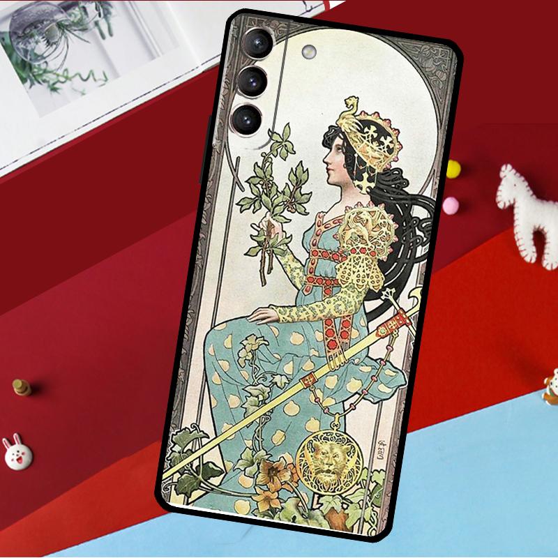 Арт-Фонда Альфонса Мухи Для Samsung Galaxy S26 Ultra S24 S22 S23 S25 Plus S20 S21 FE S9 S10 S25 FE Чехол для Телефона