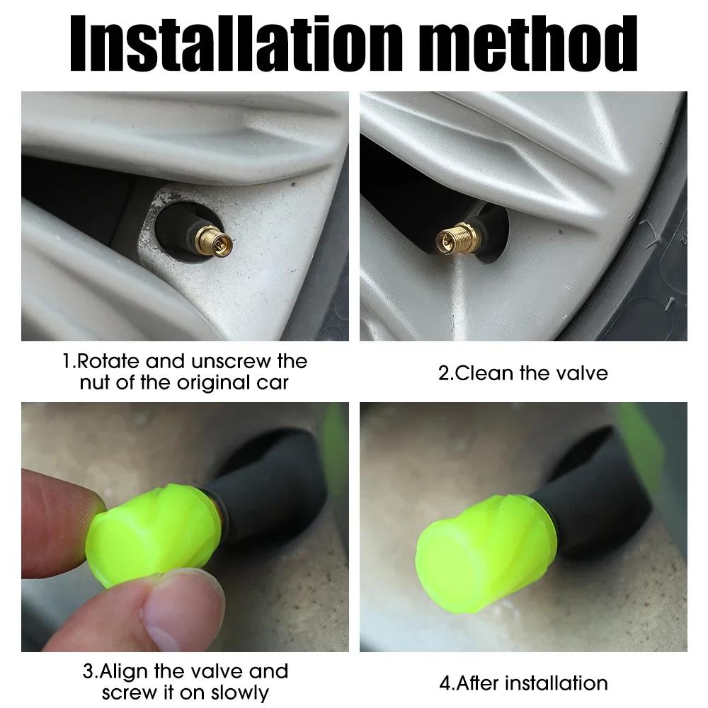 Светящиеся колпачки для автомобильных шин, пылезащитный защитный чехол для автомобильных шин, светящиеся в темноте декоративные аксессуары