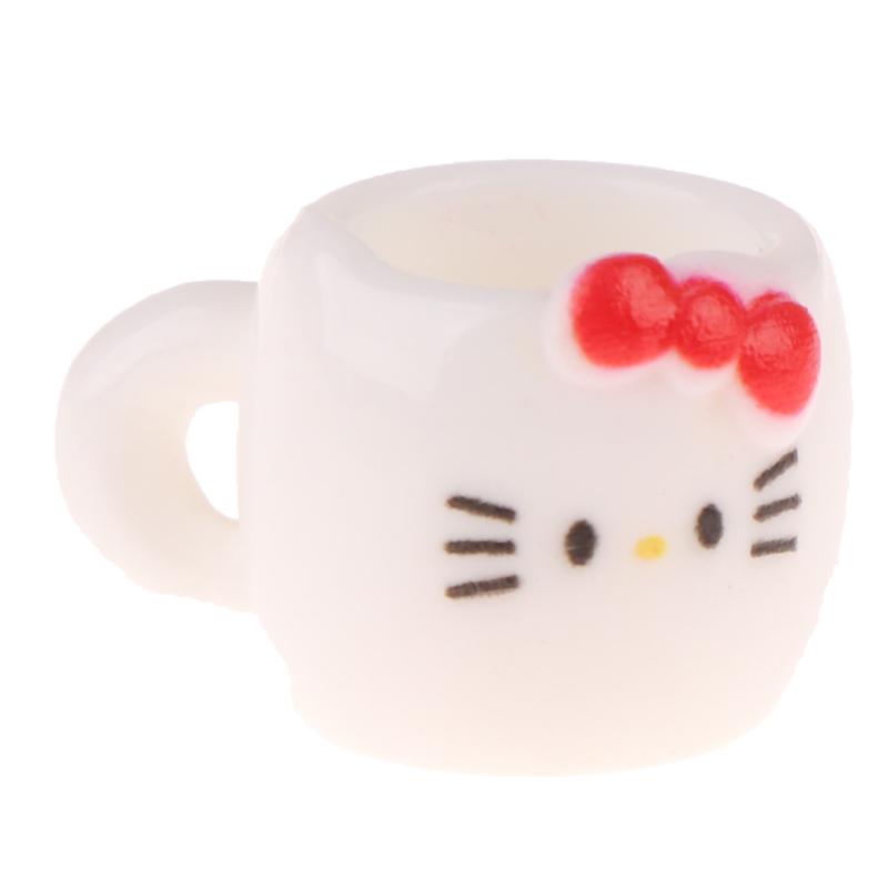 1/12 Миниатюрный набор туалетных принадлежностей и косметики Китти для кукольного домика, Декор для ванной комнаты кукольного домика, Реквизит для создания микро-сцен, Игрушка для детей