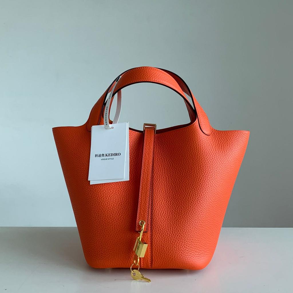 KEDITRO Picotingbo Half Hand Wax Thread Bucket Handheld Женская сумка Модная и простая корзина для овощей 22 см