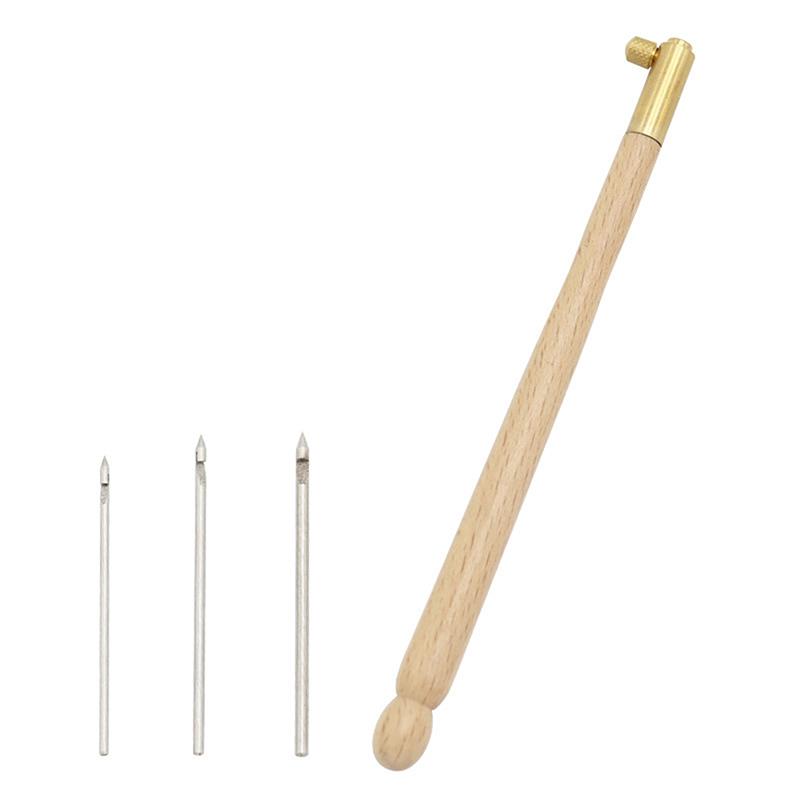 Игла для вышивания Тамбурный крючок для вязания Люневильский крючок с ручкой из 3 игл Набор S Couture Люневильский блестящий инструмент для вышивки бисером