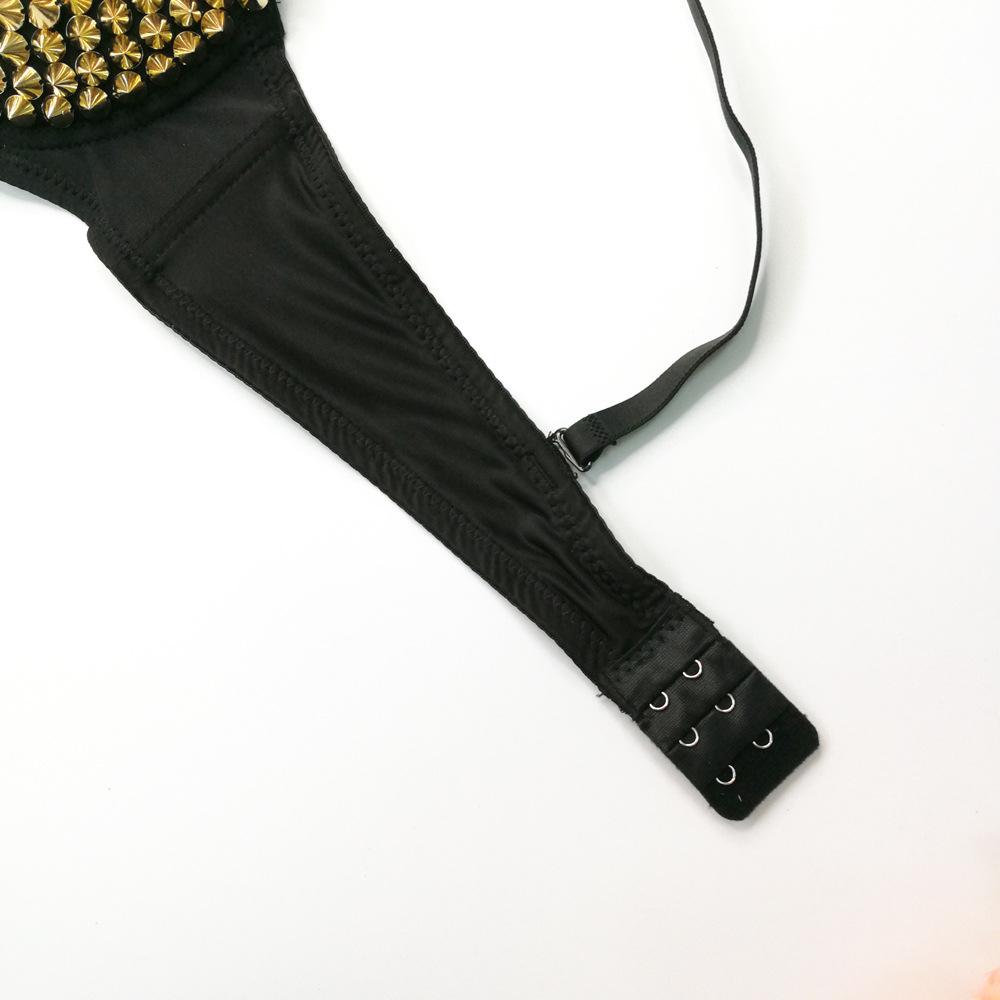 Укороченный топ yushutiff с заклепками, женский корсет с шипами для ночного клуба, вечерние бюстгальтеры на тонких бретельках, одежда Rave Festival, бюстье