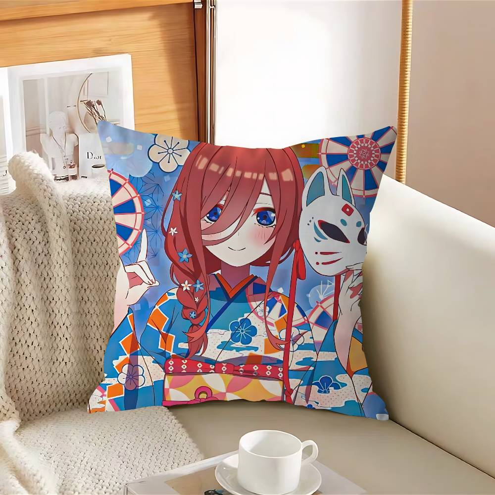 M-Mi-ku Anime NakanoS Personalized Picture Text Home Decorative Pillows Household Gifts 45x45cm
