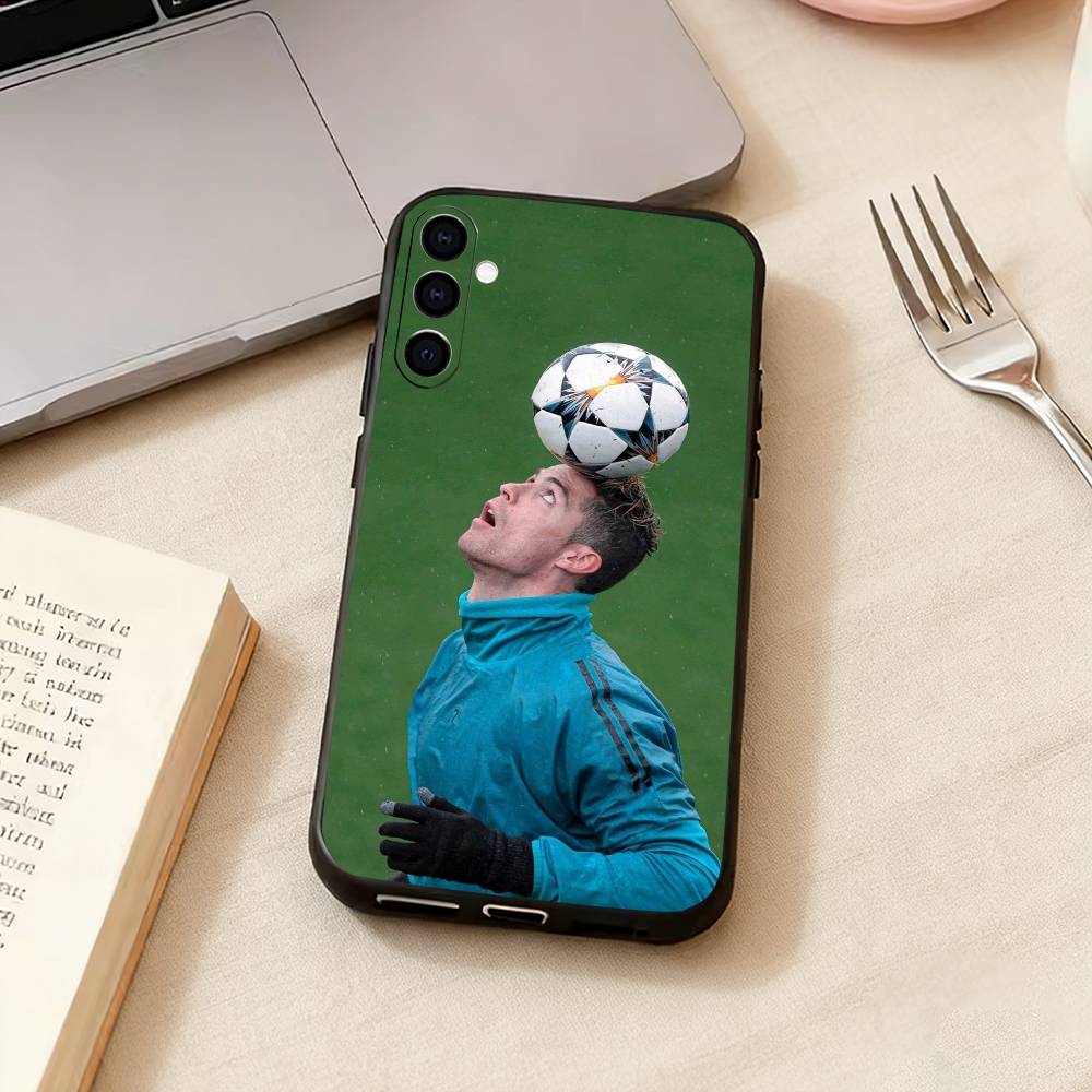 Известный спортсмен A-CR7 Чехол для телефона Samsung Galaxy A73, A72, A71, A70, A53, A52, A51, Другие Мягкий черный чехол