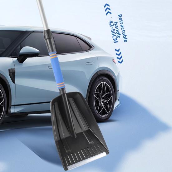 Car Snow Shovel Adjustable Length Foldable Emergency Snow Shovel for Car Portable Snow Shovel for Driveway Camping Garden Mud And Snowman