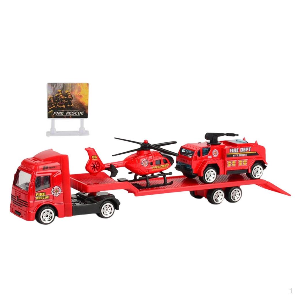 1/64 Scale Tow Truck Friction Powered Toy for Kids Girls Boy Toddler 3 4 5 6 Years Old
