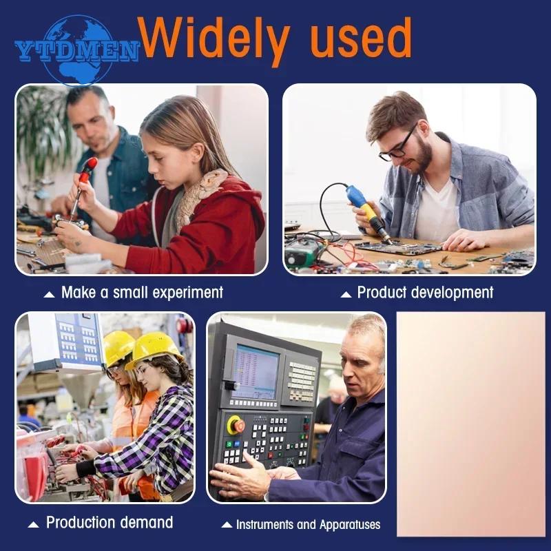 Плата печатная медная плакированная 20x30см Односторонняя ламинированная плата FR4 DIY Универсальные платы