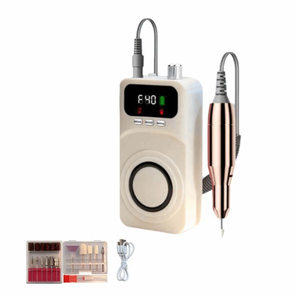 1Set Rechargeable Electric Nail Grinder Portable Nail Drill Kits Nail Polisher Nail Tools