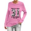 Women's Fashion Casual Long Sleeve Printed Neck Top