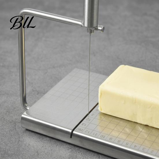 Butter Slicing Tool Cheese Slicer with Stainless Steel Cutting Board And Adjustable Wire Cutter Professional Multi-Purpose Kitchen Daily Cooking
