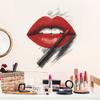Painted Red Lips Lipstick Wall Background Beautification Decoration Wall Stickers