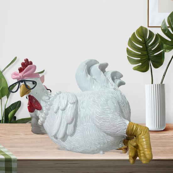 Доброе утро, фигурка курицы, смола, сидящая лежащая курица, статуя, скульптура для дома, офиса, настольная книжная полка, украшение, украшение, фестиваль, подарок