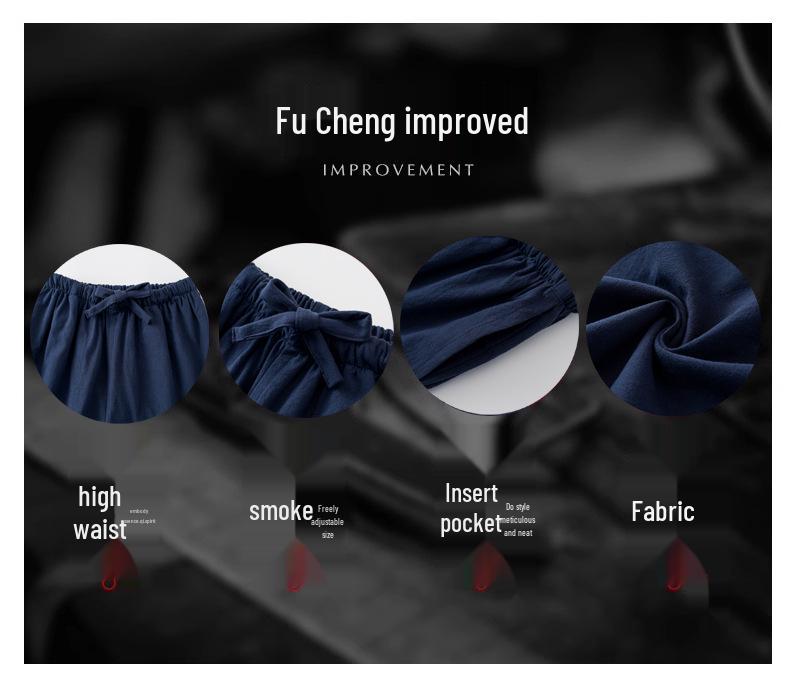 Men's Chinese Style Long-Sleeve Tang Suit Set with Frog Buttons - Retro Tea & Tai Chi Two-Piece