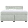 Maison Exclusive - Sommier à lattes de lit et matelas Gris clair 180x200cm Velours