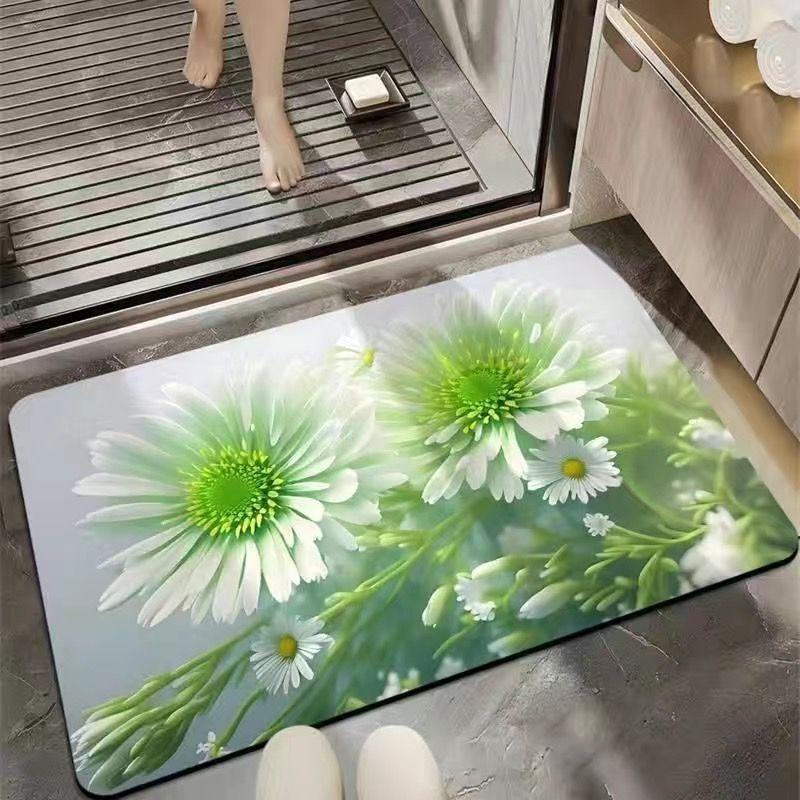 3D расширение ветра трехмерный диатомовый грязевой напольный коврик для ванной комнаты туалета водопоглощающий нескользящий коврик для ног бытового туалета быстросохнущий