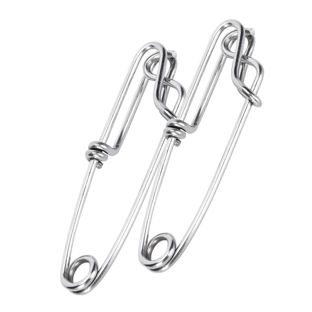 15PCS Stainless Steel Longline Snap Clips 3 Sizes Longline Branch Hangers  Saltwater Fishing