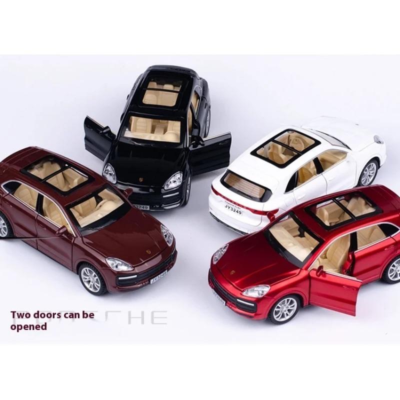 Масштаб 1/32 Сплавная машина Porsche Cayenne Turbo Литая модель Звук Свет Миниатюрная модель автомобиля Декоративные модные украшения для подарка другу