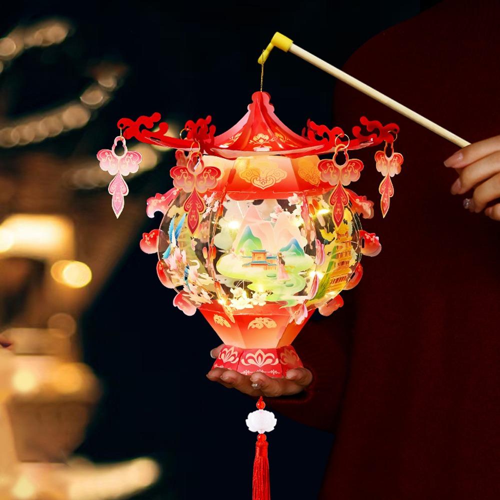 Китайский стиль Новый год Портативный Фонарь Традиционный Праздничный Фонарь Домашний Новогодний Подарок