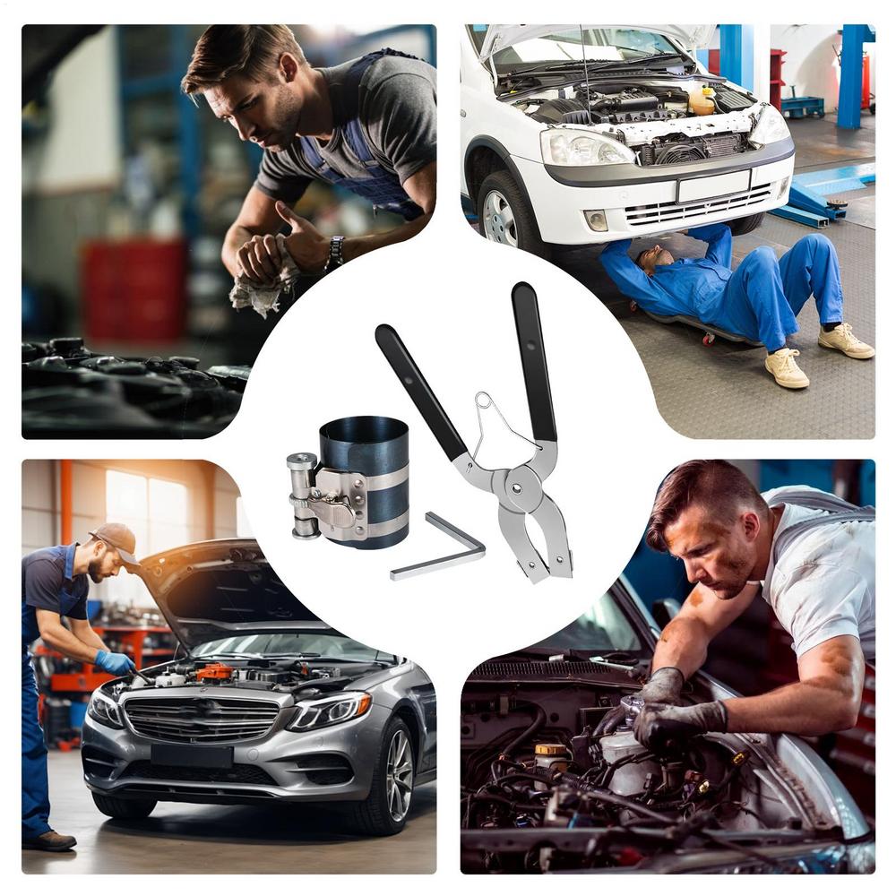 Инструмент для компрессии поршневых колец Инструмент для установки поршневых колец Авторемонтные принадлежности С плоскогубцами Для грузовика Транспортного средства Дома на колесах Седана Автомобильный