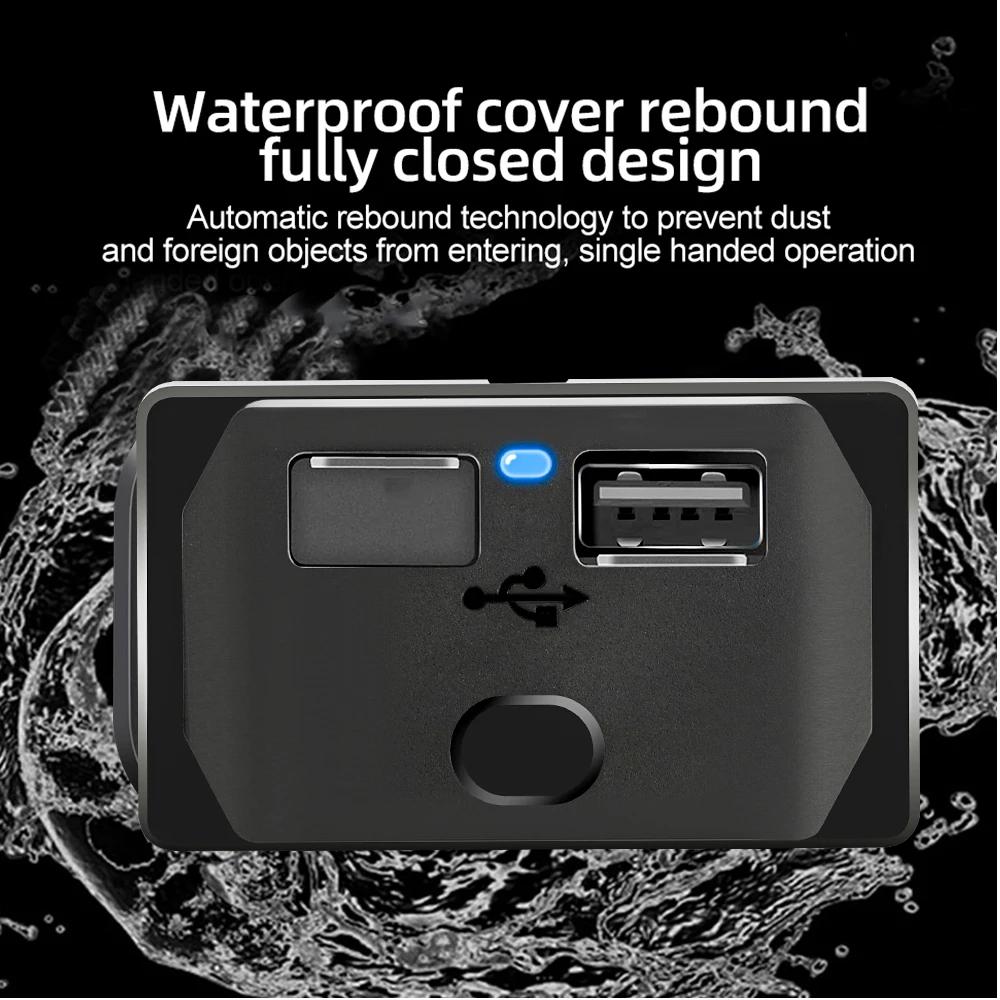 12В-24В Быстрое USB-зарядное устройство для автомобиля 50Вт Двойной USB-C 30Вт и Двойной QC 3.0 20Вт Порт Розетка для автомобильного зарядного устройства Аксессуары для автобуса, дома на колесах, грузовика