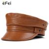 EFei натуральная кожа рок пиратская шляпа капитанская шляпа открытый плоский верх шляпа женская