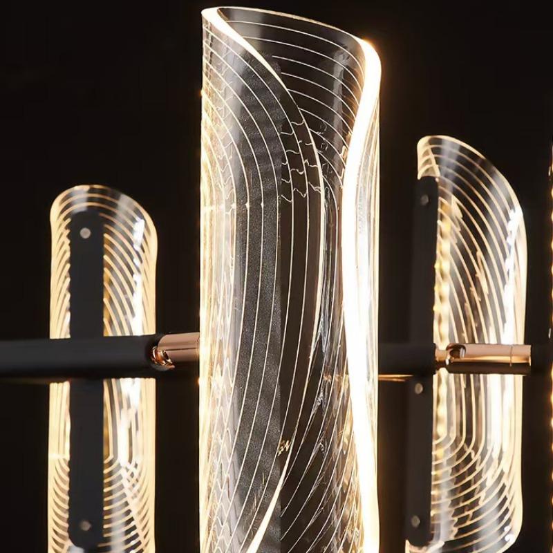 Modern Long Chandelier Living Room Dining Room Bedroom Minimalist LED Acrylic Chandelier